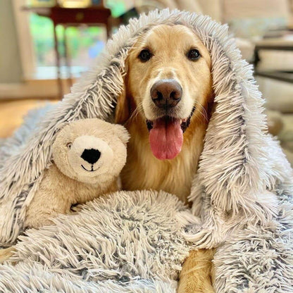Soft Plush Pet Blanket for Calming Comfort - Lusomart
