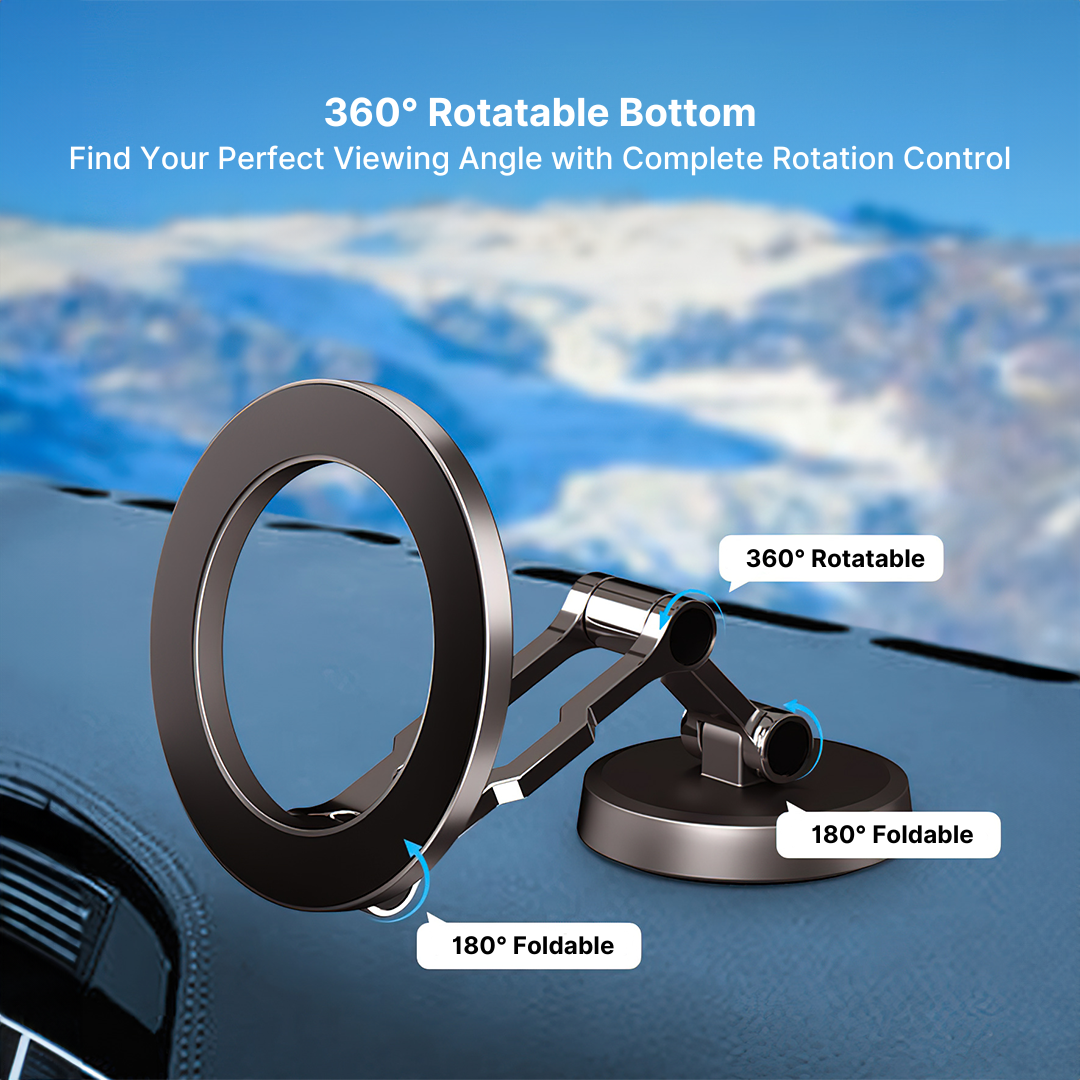 Strong Car Phone Holder with Adjustable Magnetic Base