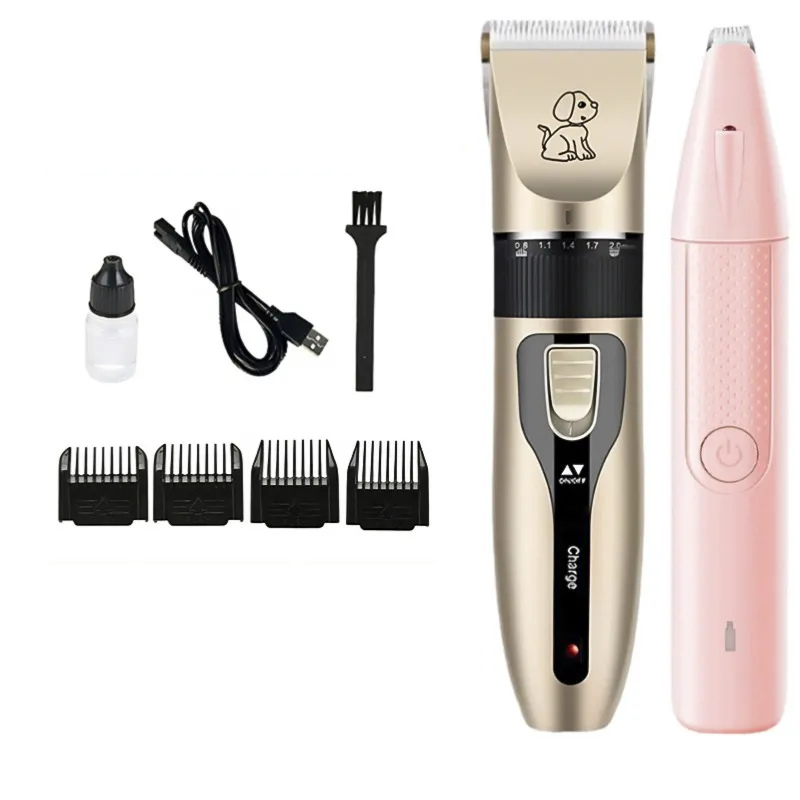 Quiet Pet Grooming Clippers With Rechargeable Battery
