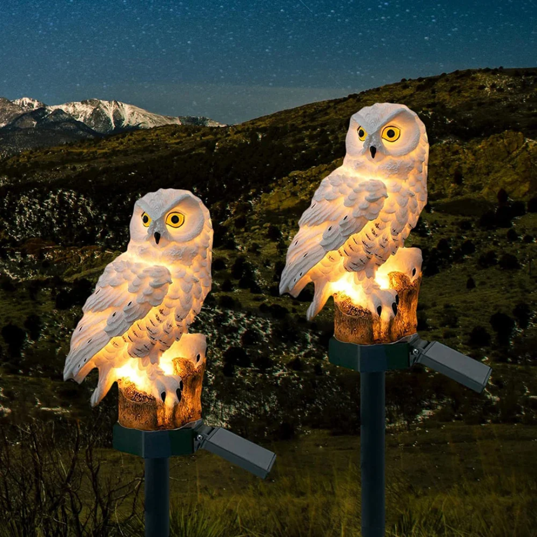 Solar Powered Owl Garden Path Light