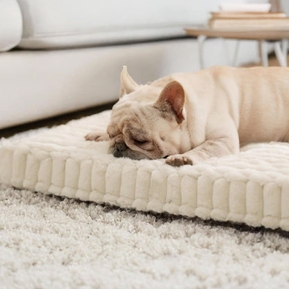 Plush Fake Fur Pet Mattress Comfortable Cozy Support Bed