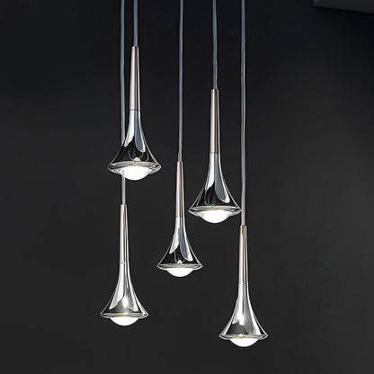 Modern Glass Drop LED Stairway Pendant Light