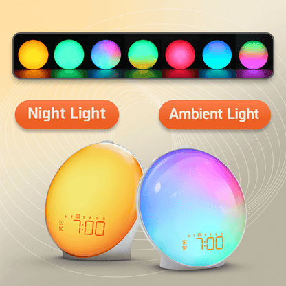 Wake Up Light LED Alarm Clock With Snooze