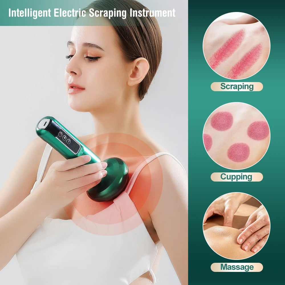 Pro Massage Cup with Suction and Scraping Tool
