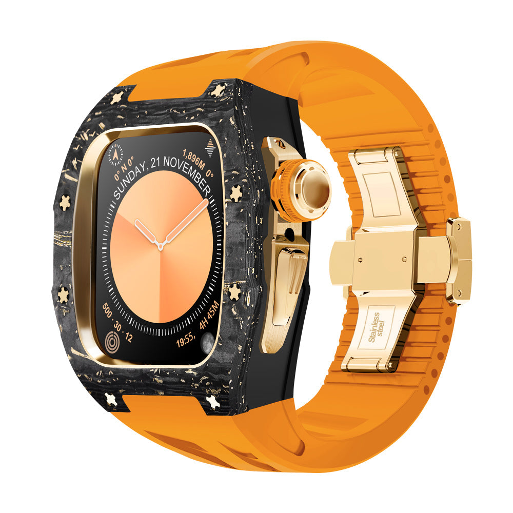 Premium Carbon Fiber Watch Upgrade Kit with Metal Trim