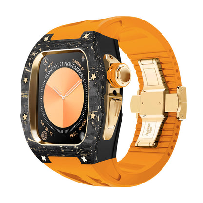 Premium Carbon Fiber Watch Upgrade Kit with Metal Trim