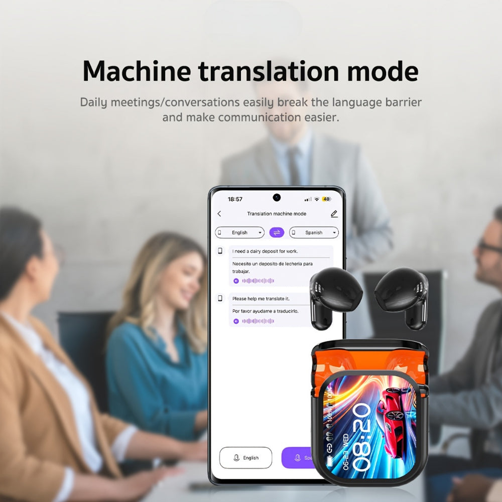 Bluetooth Translator Headphones with Touch and Noise Cancellation