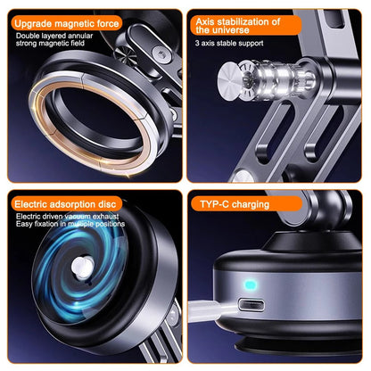Strong Magnetic Car Phone Mount With Adhesive Base
