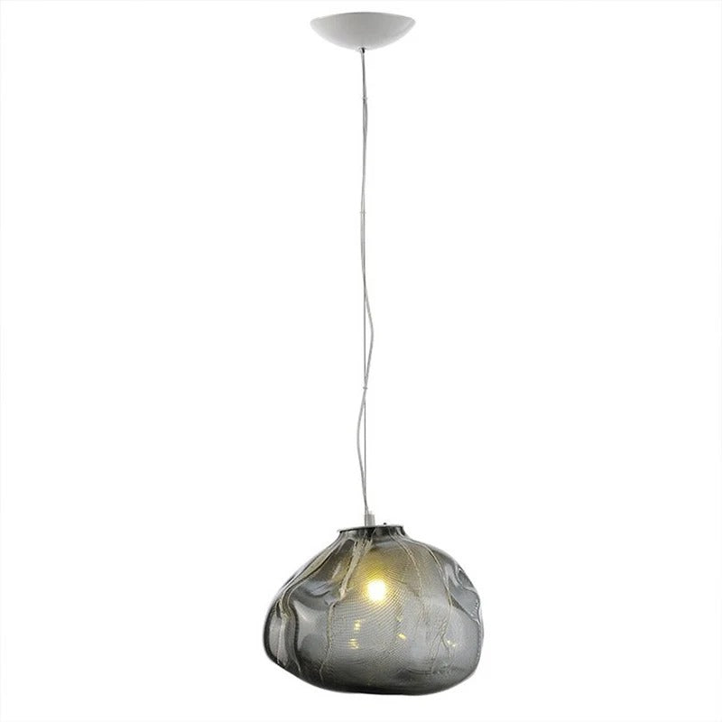 Elegant Glass Drop Chandelier With Metal Frame