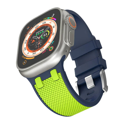 Stylish Dual Tone Apple Watch Silicone Strap