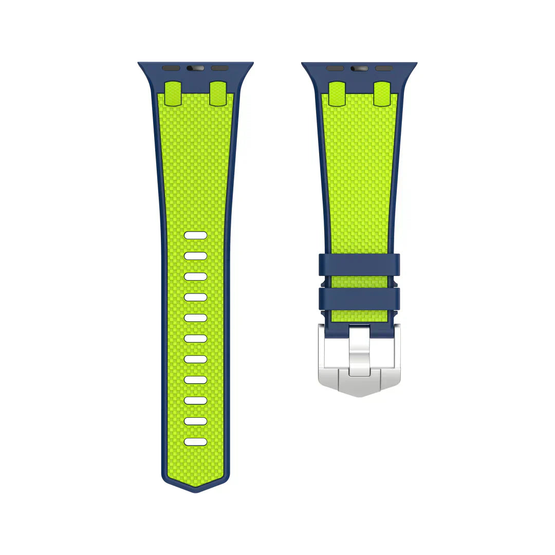 Stylish Dual Tone Apple Watch Silicone Strap