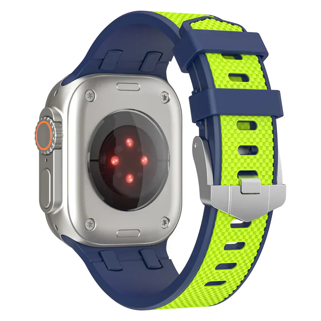 Stylish Dual Tone Apple Watch Silicone Strap