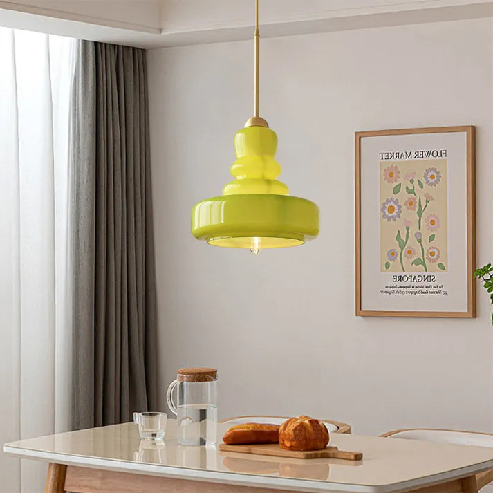 Vintage Round Glass Pendant Lamp - Lusomart