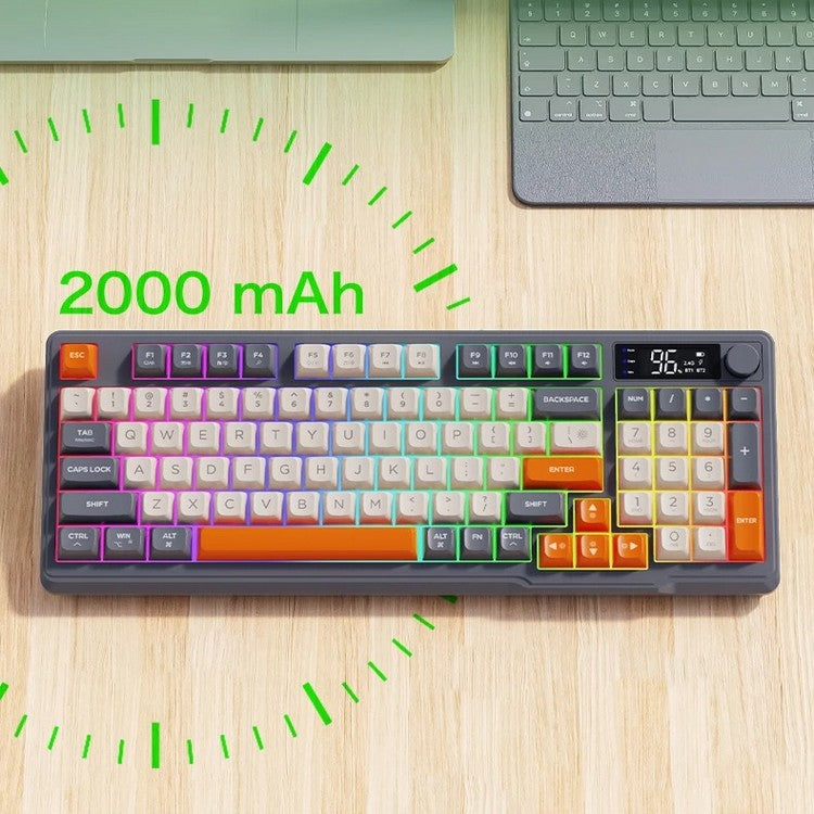 Quiet Wireless Mechanical Gaming Keyboard Monitor