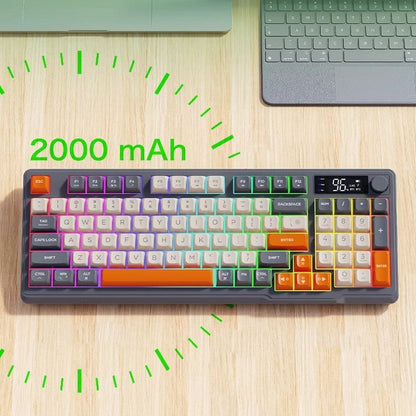 Quiet Wireless Mechanical Gaming Keyboard Monitor