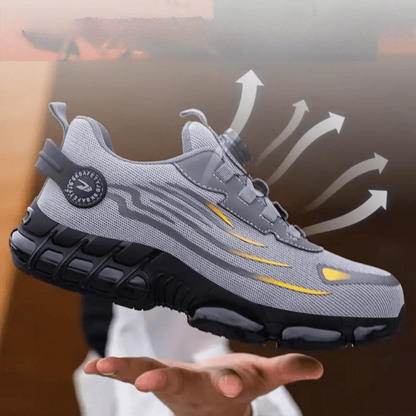 Durable Safety Steel-Toe Work Boots with Adjustable Strap
