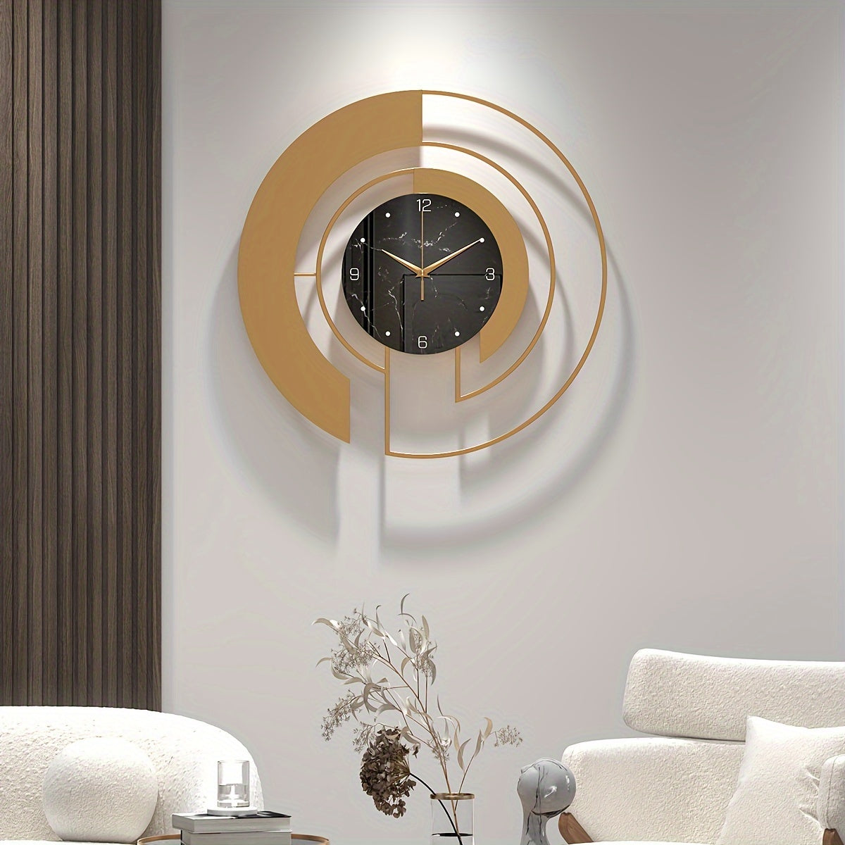Metallic Patterned Wall Clock