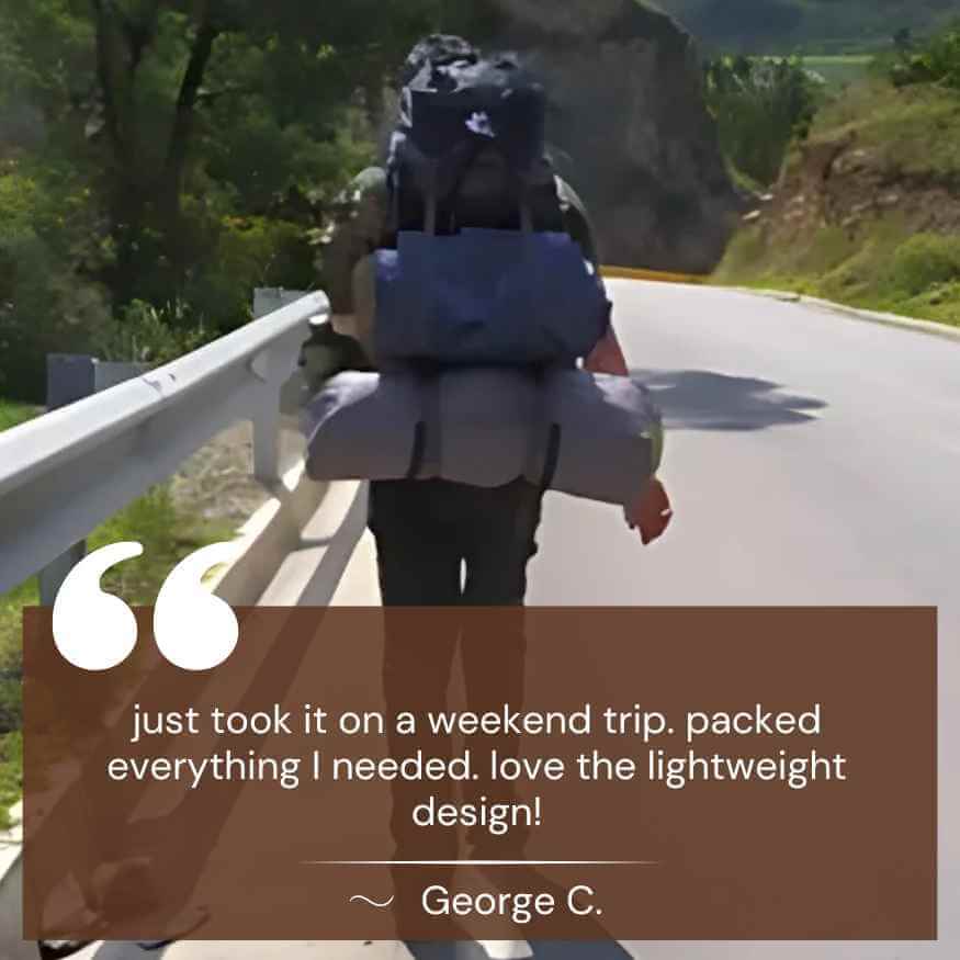 Waterproof 60L Hiking Backpack, Ultra Light, Comfort Fit