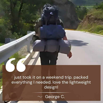 Waterproof 60L Hiking Backpack, Ultra Light, Comfort Fit