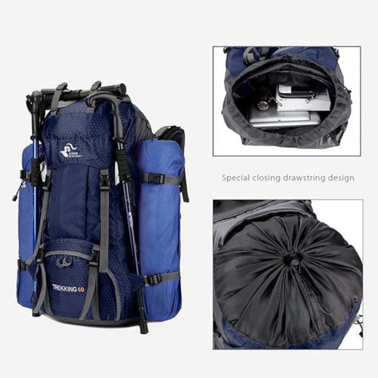 Waterproof 60L Hiking Backpack, Ultra Light, Comfort Fit