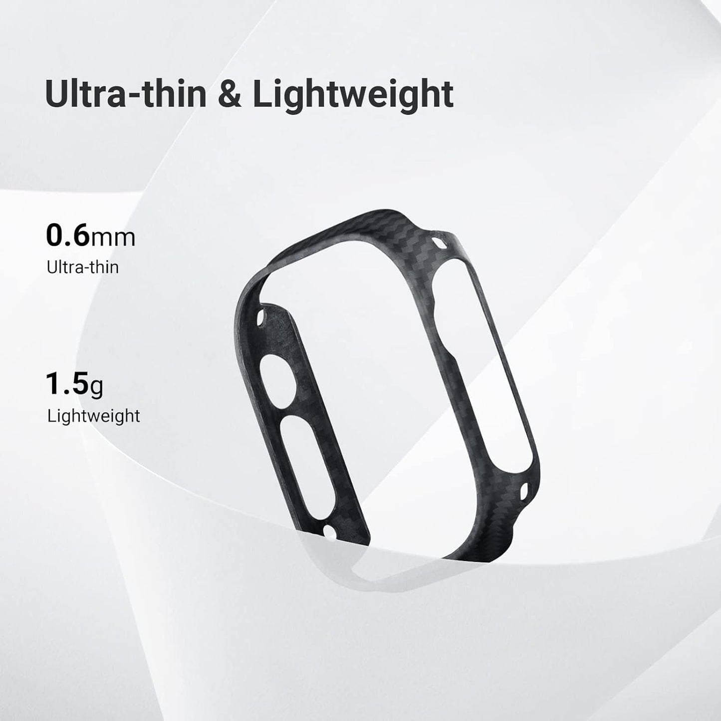 Thin Carbon Fiber Smart Watch Band with Durable Cover