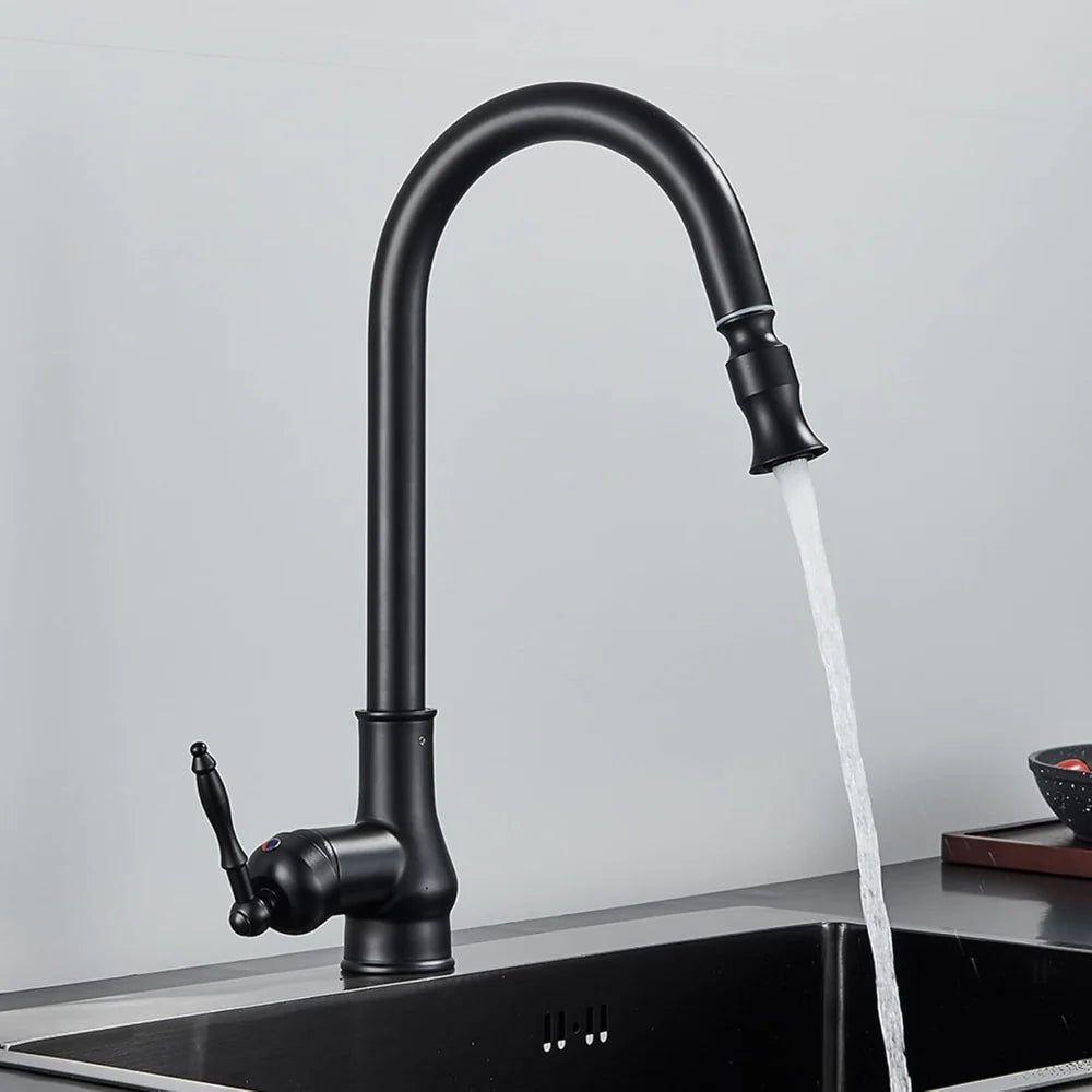 Classic Bronze Kitchen Sink Faucet with Swivel Spout