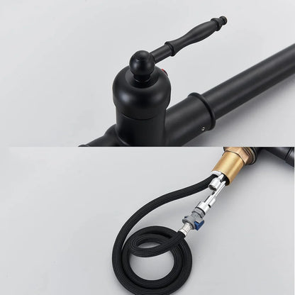 Classic Bronze Kitchen Sink Faucet with Swivel Spout