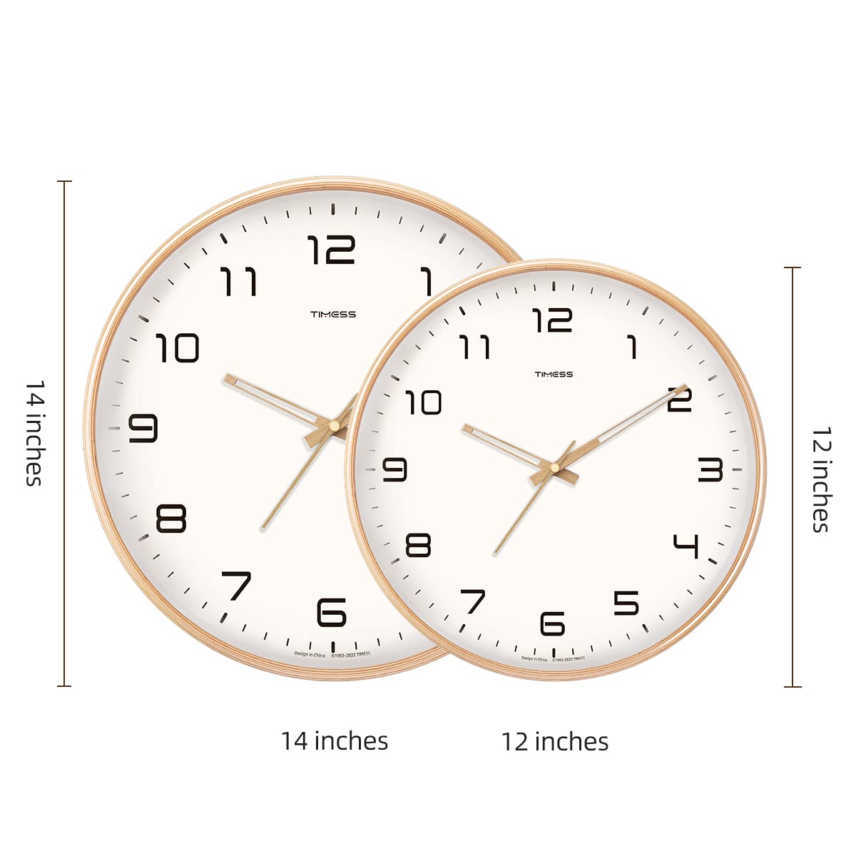Rustic Wooden Round Wall Clock for Home Decoration