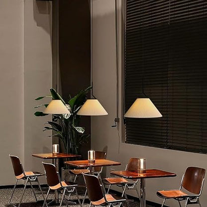 Creamy Fabric Shade Pendant Ceiling Light
