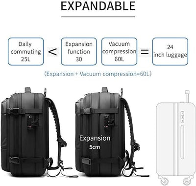 Waterproof 60L Travel Hiking Backpack with Dry Pouch