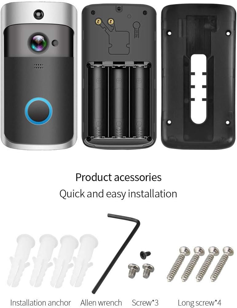 Wireless HD Doorbell Camera with Night Vision and Audio