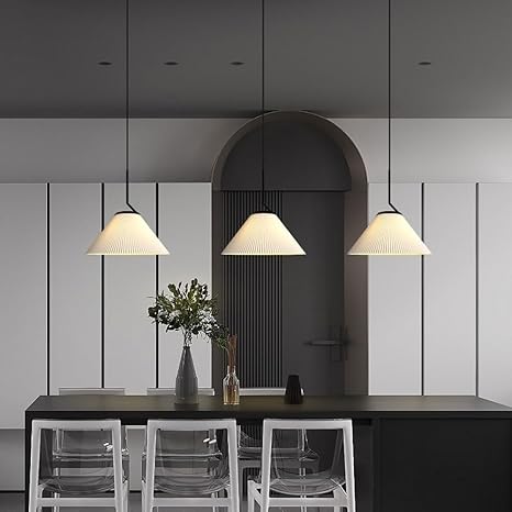 Creamy Fabric Shade Pendant Ceiling Light