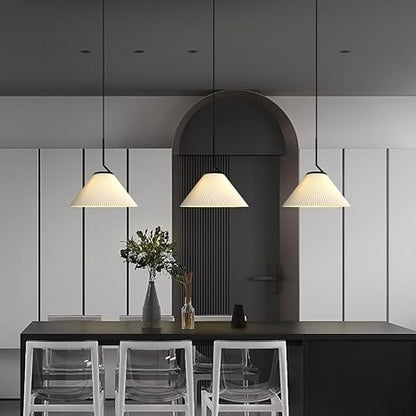Creamy Fabric Shade Pendant Ceiling Light