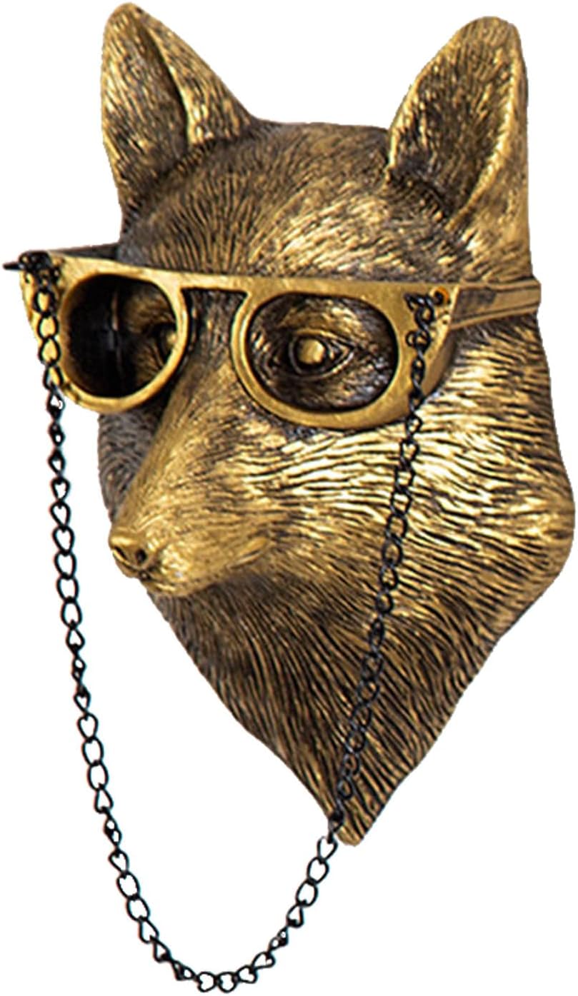 Modern Fox Head Wall Art Metal Animal Decoration