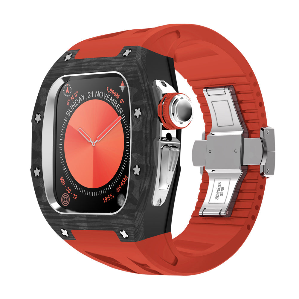 Premium Carbon Fiber Watch Upgrade Kit with Metal Trim