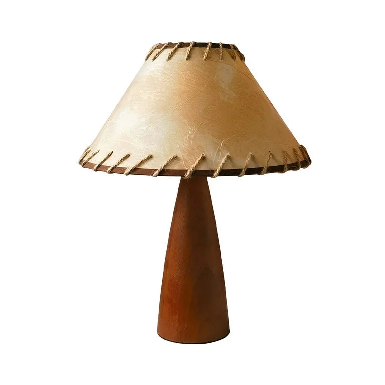 Rustic Wood Nightstand Table Lamp - Lusomart