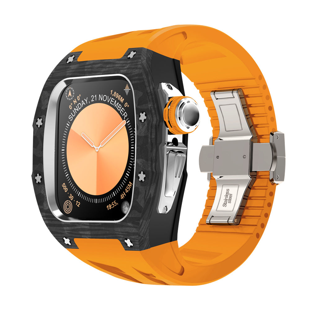 Premium Carbon Fiber Watch Upgrade Kit with Metal Trim