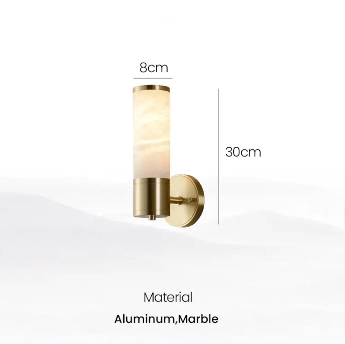 Wall Mount Brass Sconce