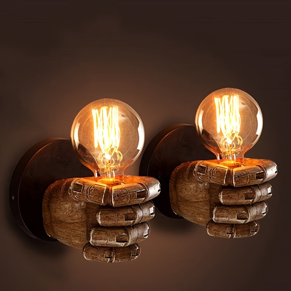 Rustic Metal Wall Light | Modern Resin Sconce - Lusomart