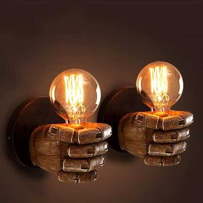 Rustic Metal Wall Light | Modern Resin Sconce - Lusomart