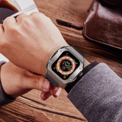 Durable Rubber Band & Metal Case for Apple Watch Ultra