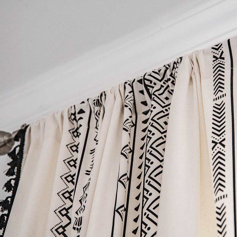 Stylish Patterned Blackout Curtains in Soft Cotton Fabric