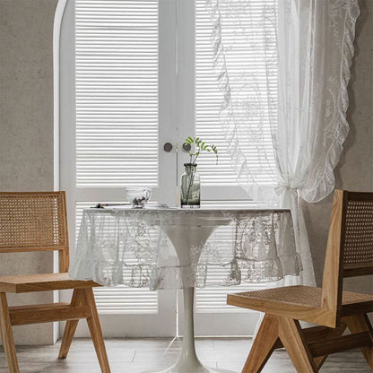 Sheer Ruffled Window Curtain Panels