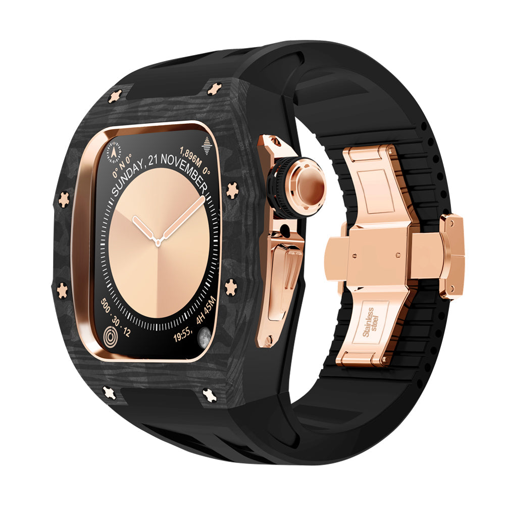 Premium Carbon Fiber Watch Upgrade Kit with Metal Trim
