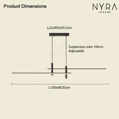 Dual Pendant Ceiling Light Fixture