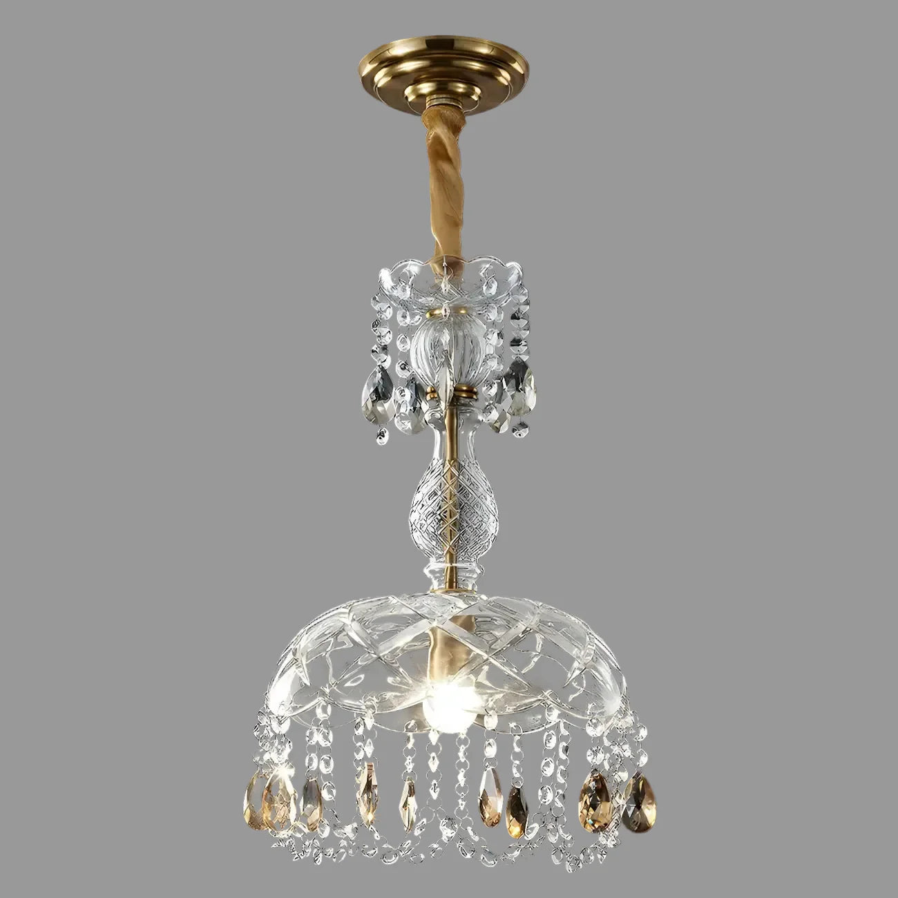 Classic Gold Crystal Pendant Lamp - Lusomart