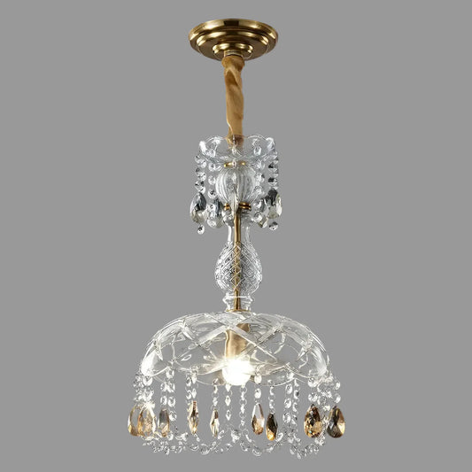 Classic Gold Crystal Pendant Lamp - Lusomart