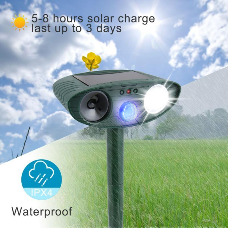 Motion Activated Solar Cat Repellent Ultrasonic Repeller