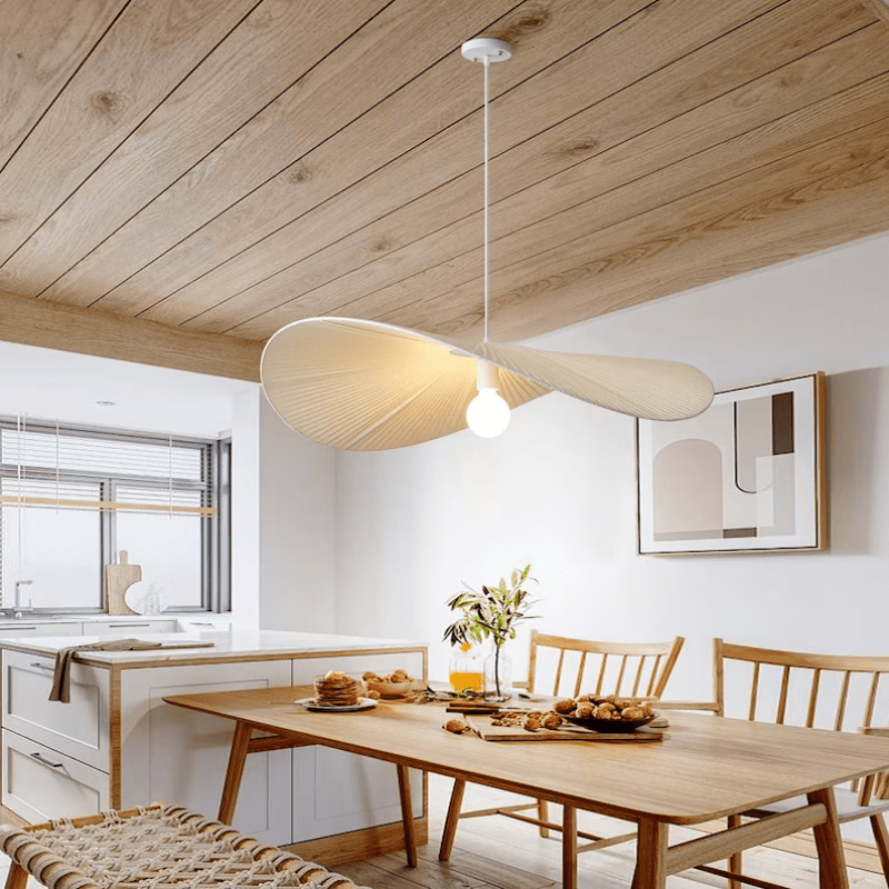 Rustic Linen Hanging Lamp
