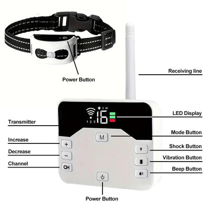 Advanced Wireless Dog Fence Training Collar System